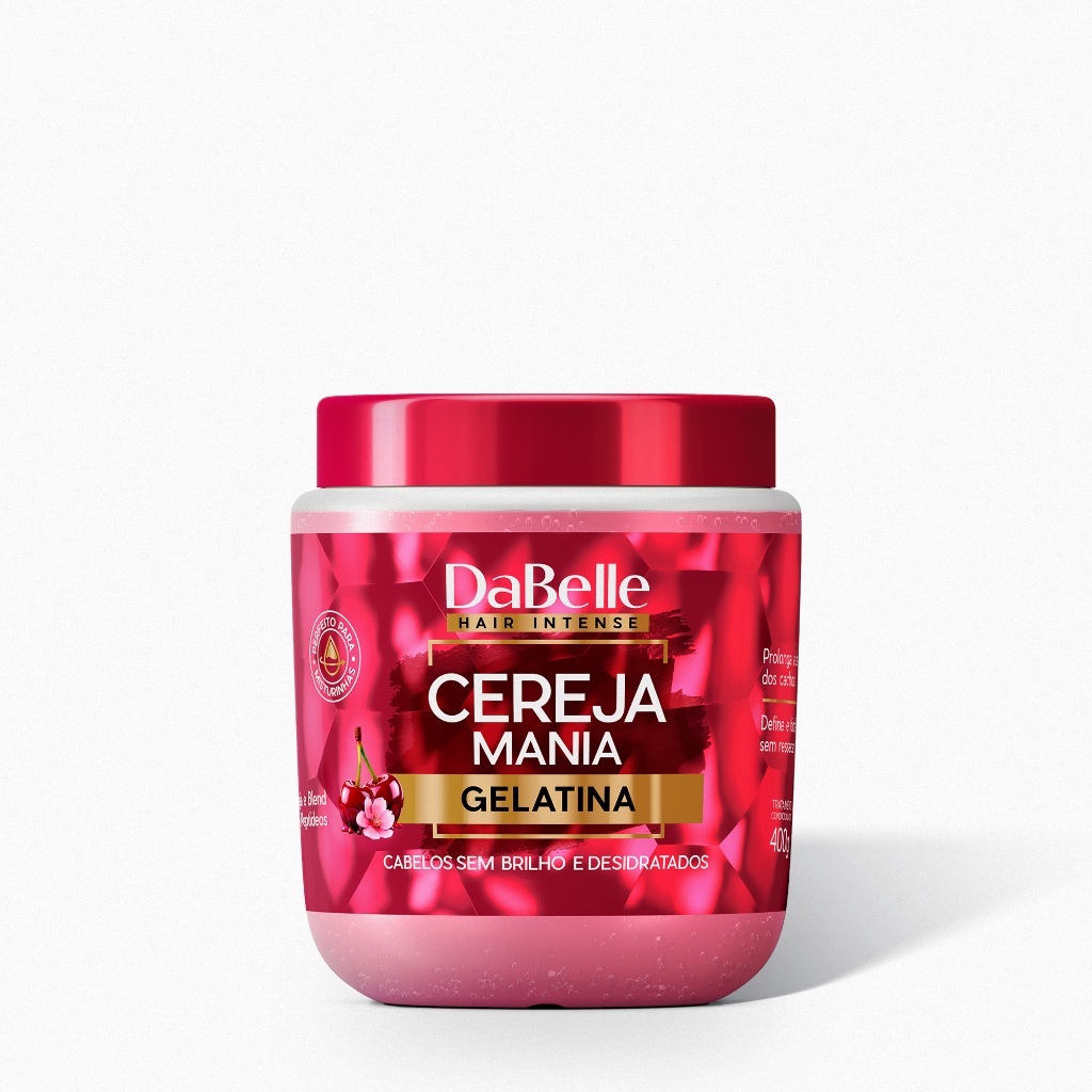 Gelatina Cereja Mania - DaBelle Hair 400g em Oferta na Shopee