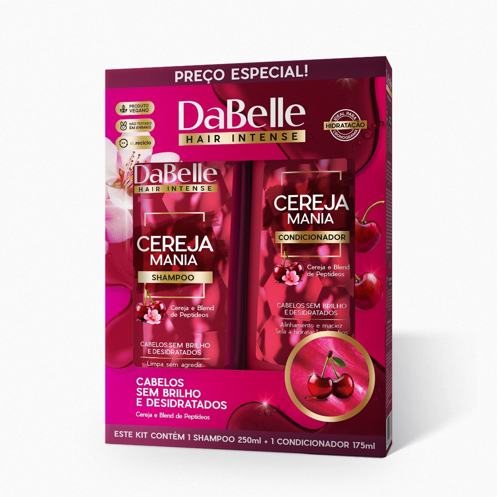 Kit Shampoo e Condicionador Cereja Mania DaBelle Hair