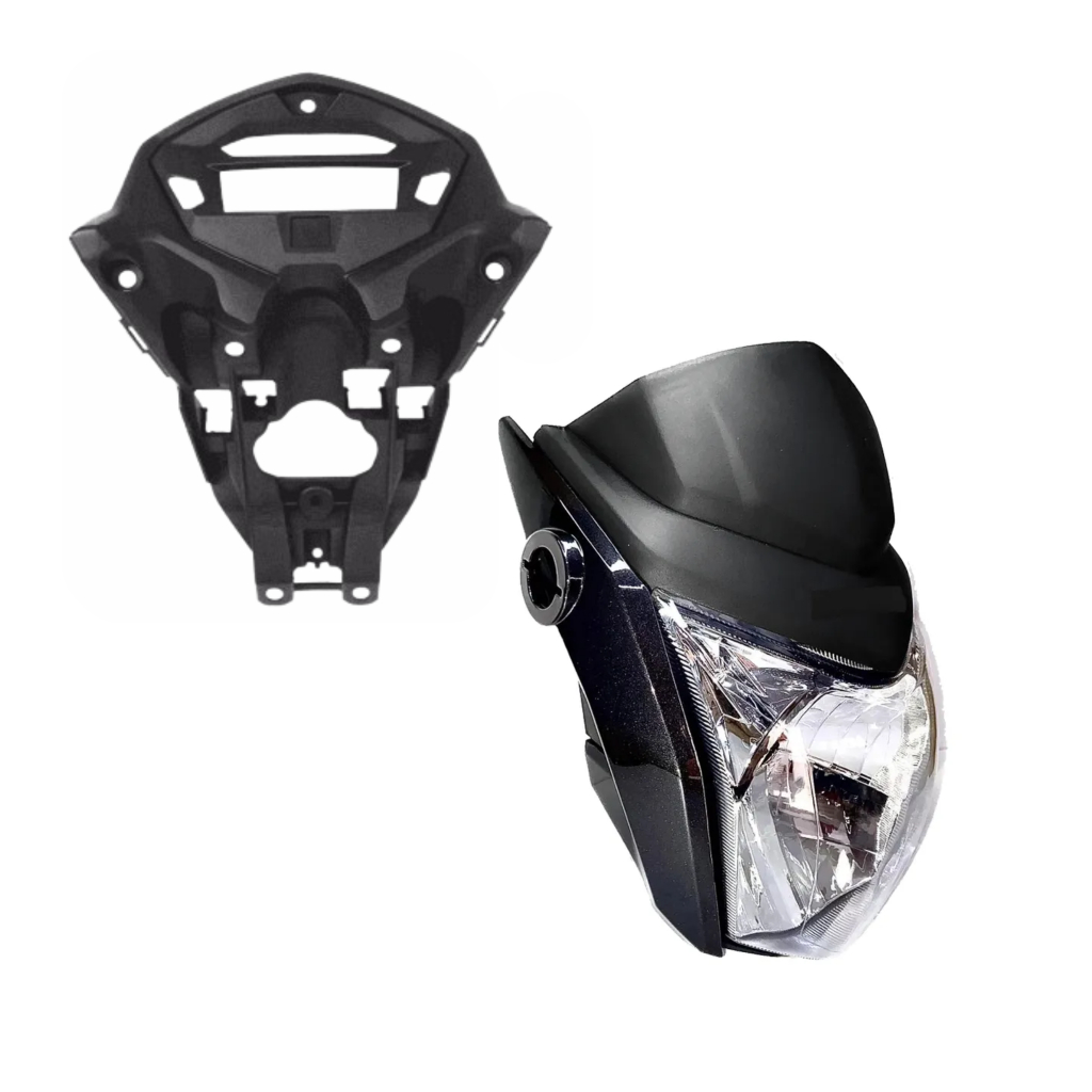Frente Farol Completa Titan com aranha, bananinhas e carenagem frontal Fan 125 150 14 / Fan 160 16