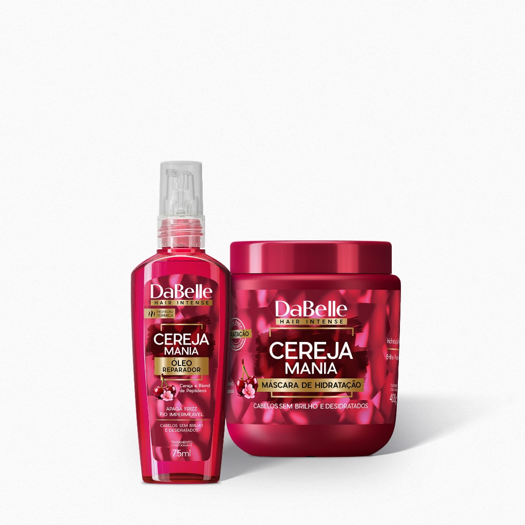 Kit Cereja Mania Máscara 400g + Óleo Reparador 75ml em Oferta na Shopee