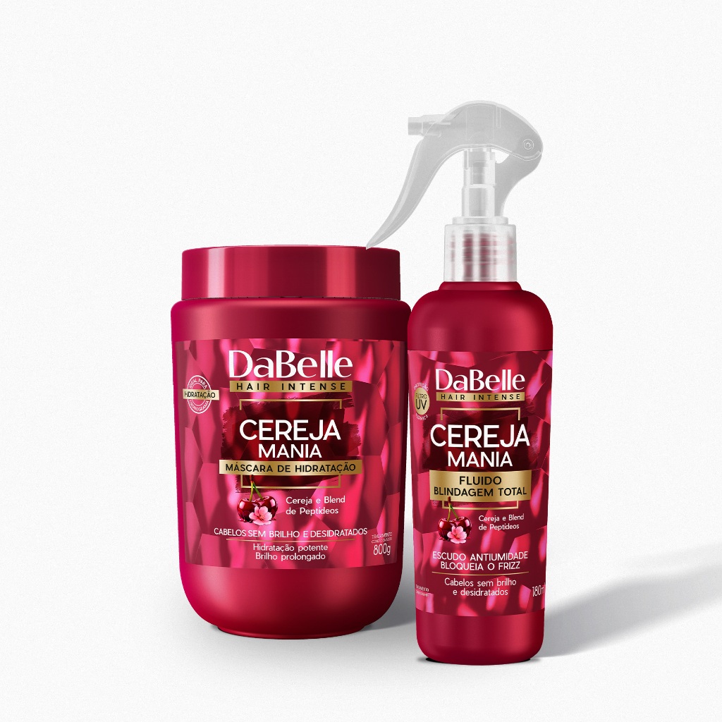Kit Cereja Mania Máscara 800g + Fluido Blindagem Total