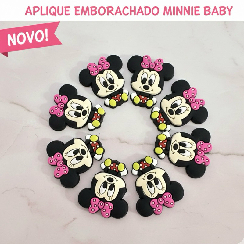 Apliques  Emborrachado Mine Mickey