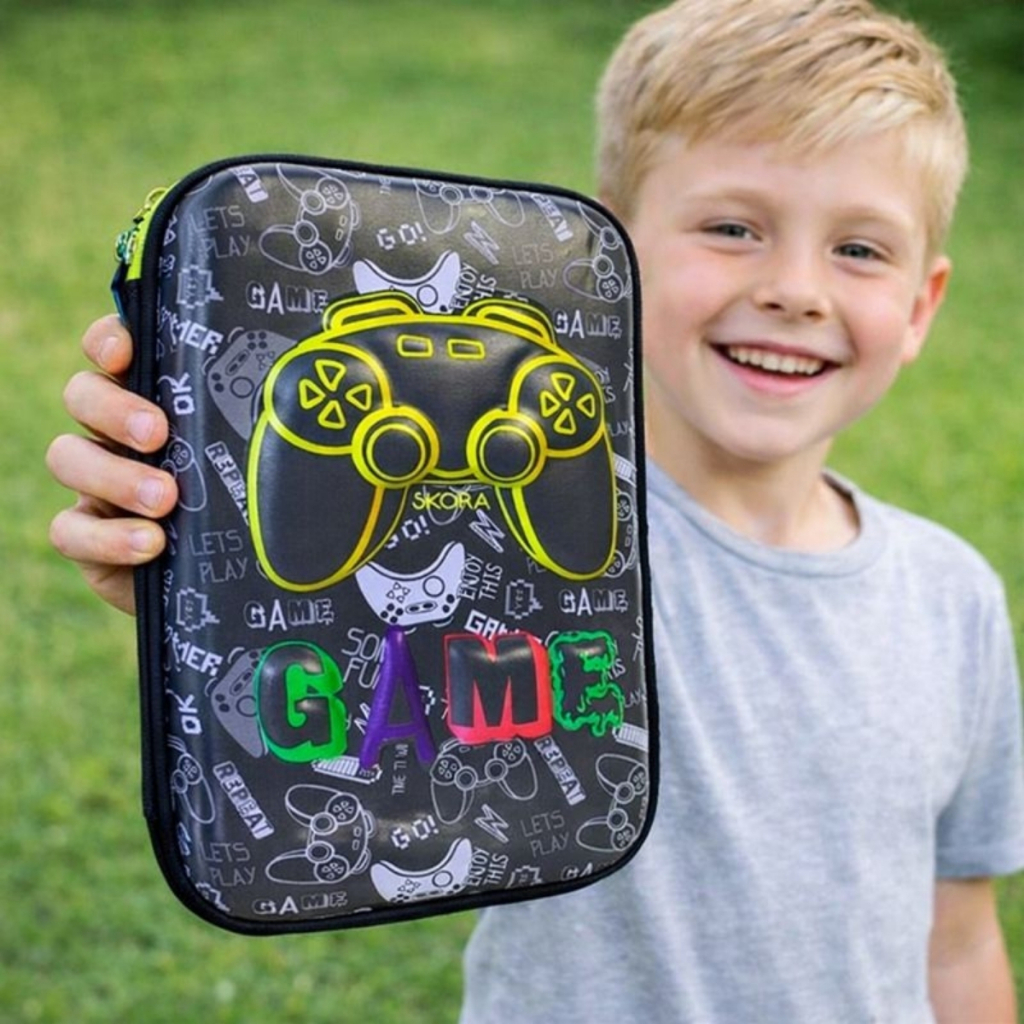 Estojo Escolar Infantil 3d Organizador 3 Divisórias Meninos Astronauta Capivara em Oferta na Shopee