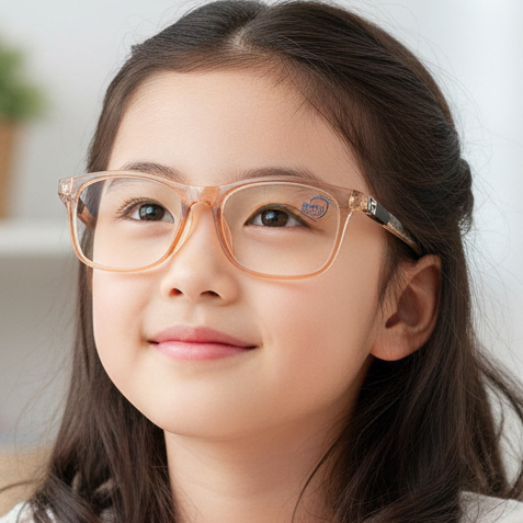 Oculos infantil silicone haste Armação Infantil Para Colocar Grau Abertura 360° Confortável com Lente bloqueio Azul