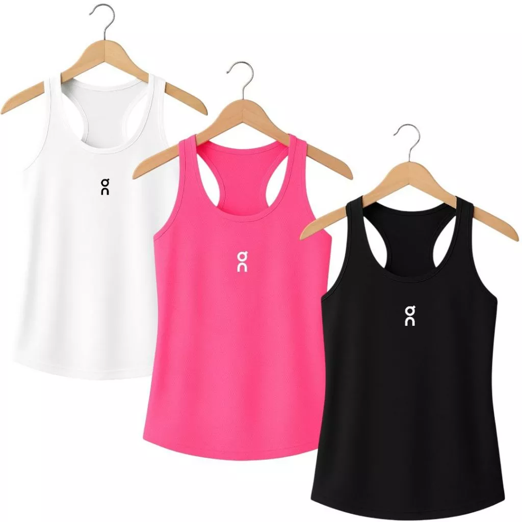 Kit com 3 Regatas Feminina Básica Esportiva Feminina Cavadinha Nadador On — imagem 1