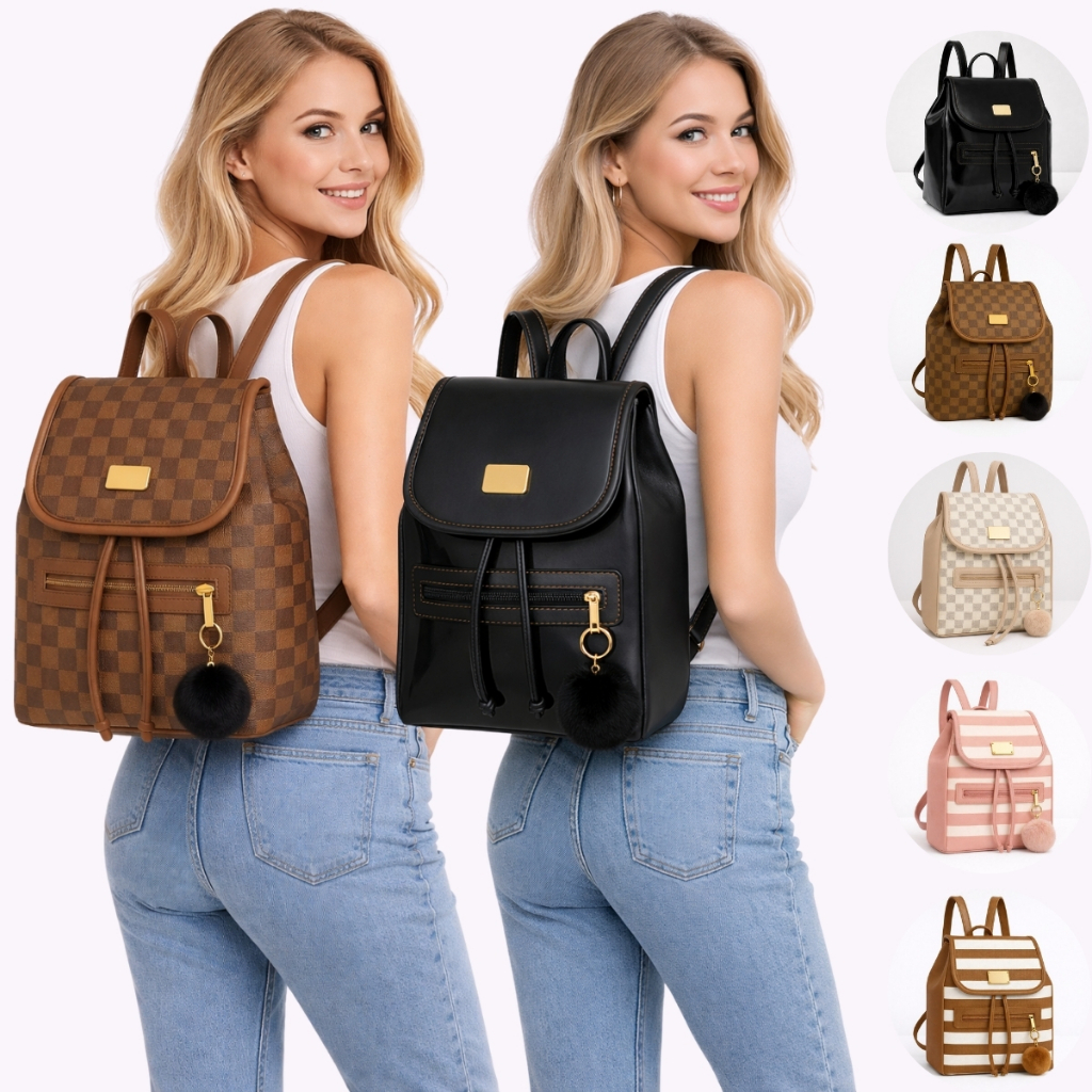 Mochila Feminina Modelo Saco Passeio Escolar Bolsa de Costa Alças Ajustáveis De Couro Pronta Entrega em Oferta na Shopee