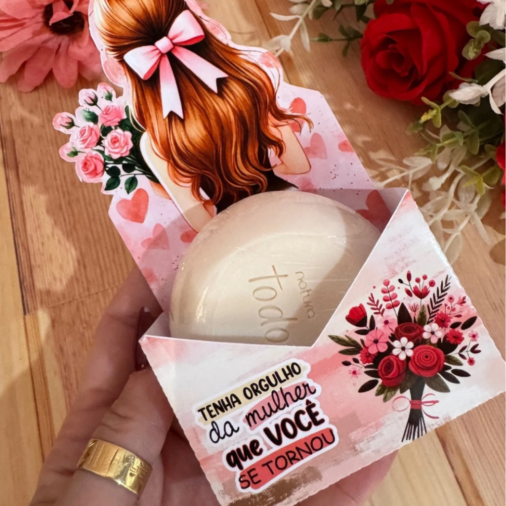 10\20\30\50 CAIXAS ENVELOPE ( Dia Internacional da Mulher ) com espaço para chocolate, sabonete lembrancinha / mimo em Oferta na Shopee