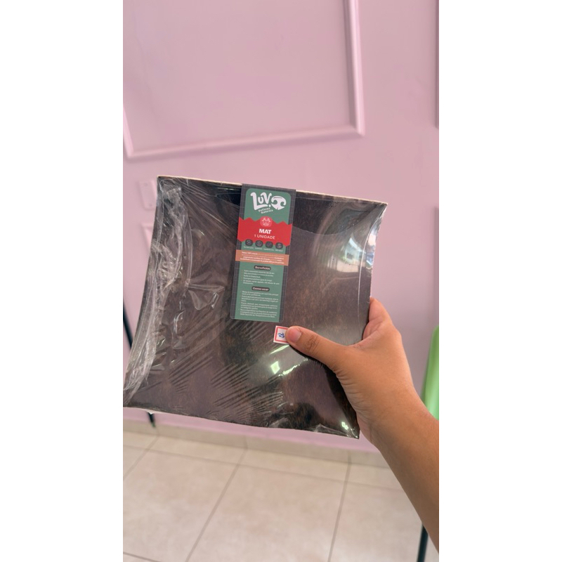 Mordedor Natural Pet Luv Mat Grande de Couro Bovino 100% Natural para Cachorro Médio e Grande Porte 1un - Luv