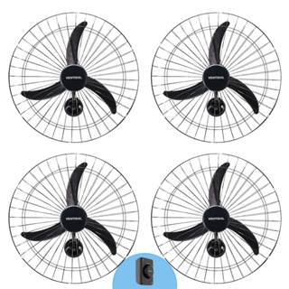 Kit 4 Ventiladores De Parede 60cm Diâmetro Marca Ventisol 3 Pás Preto Potente Igreja Academia Lojas em Oferta na Shopee