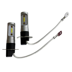 Par Lâmpada Led H3 6500k, 12v E 24v 18w, Luz Branco Puro H3 Branco Branco-frio.