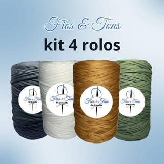 Kit 4 Rolos Fio de Malha 500g Cada | Artesanato Crochê, bolsa, kit higiêne, chaveiro em Oferta na Shopee