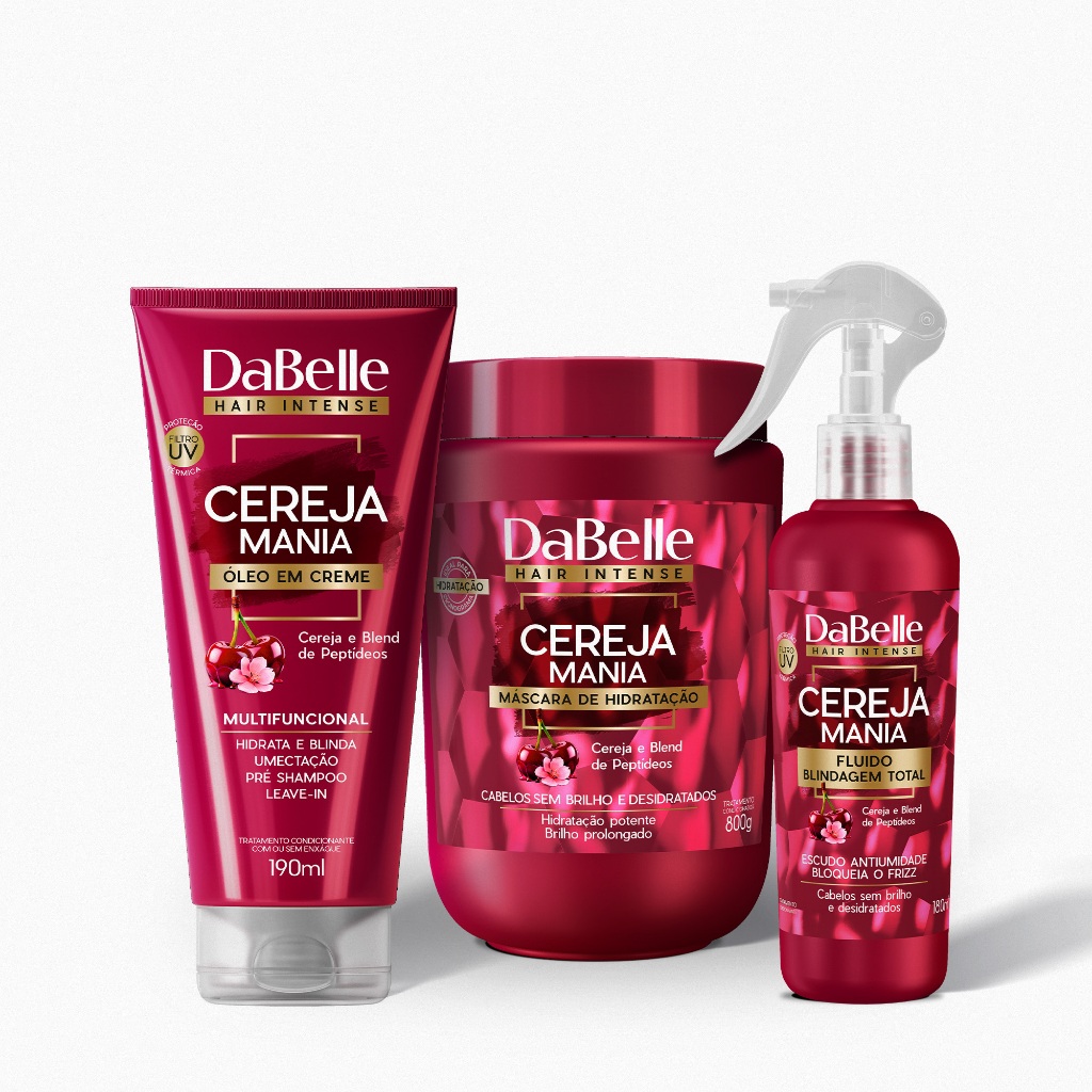 Kit Tratamento e Proteção 3 Produtos Cereja Mania em Oferta na Shopee