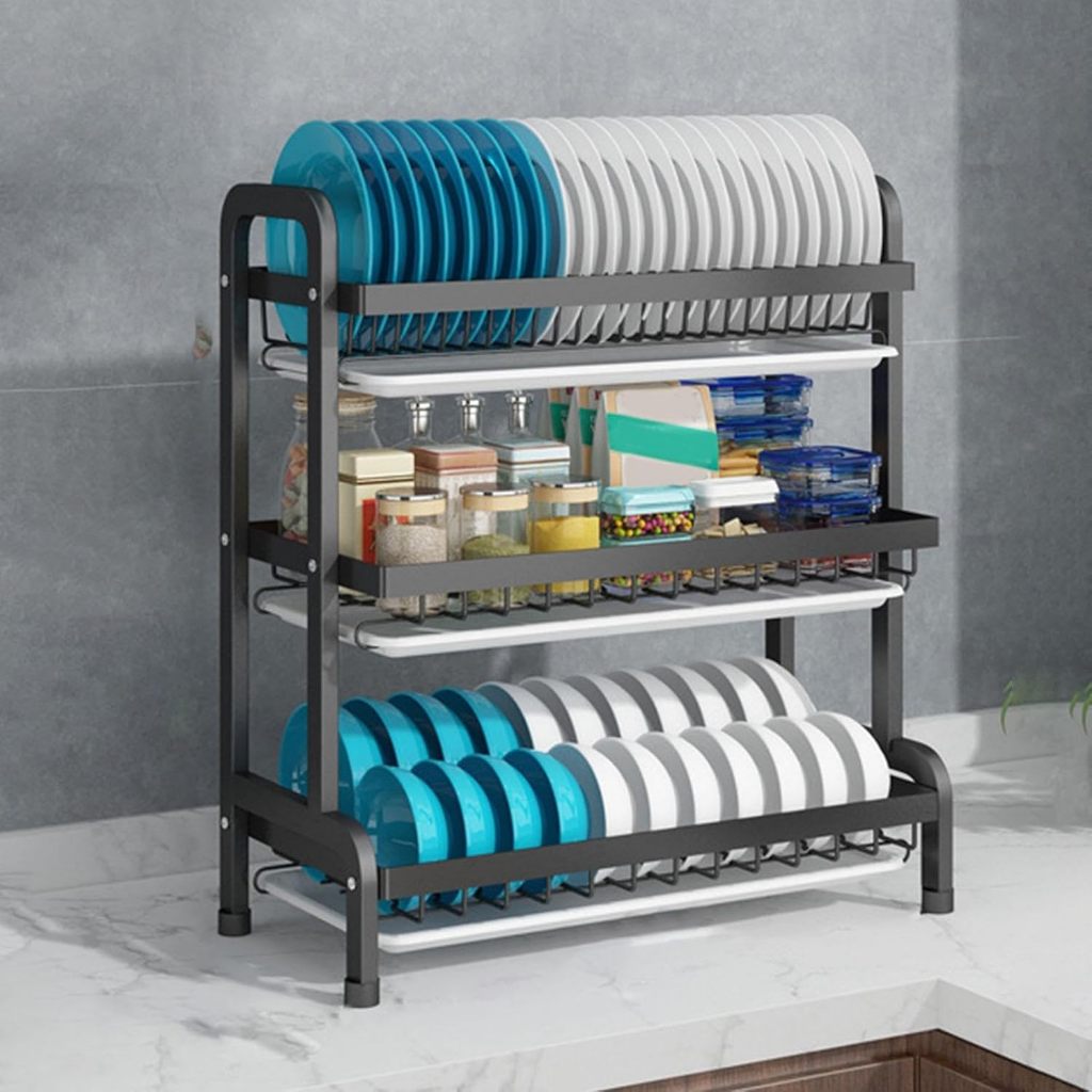 Escorredor de Louça 3 Andares com Bandeja Coletora em Oferta na Shopee