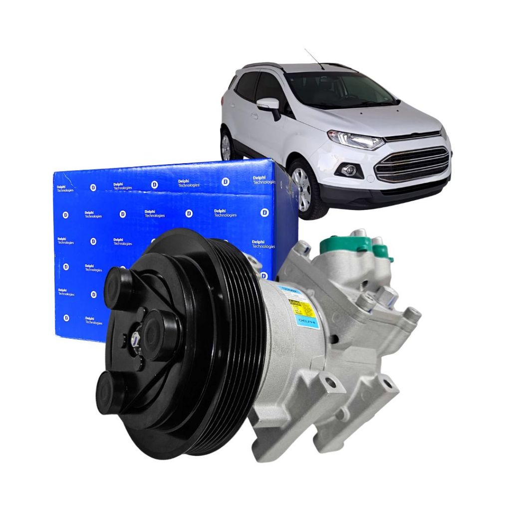 Compressor Ar Condicionado Para Ford EcoSport 1.0 1.6 2006 a 2014 Compressor Delphi