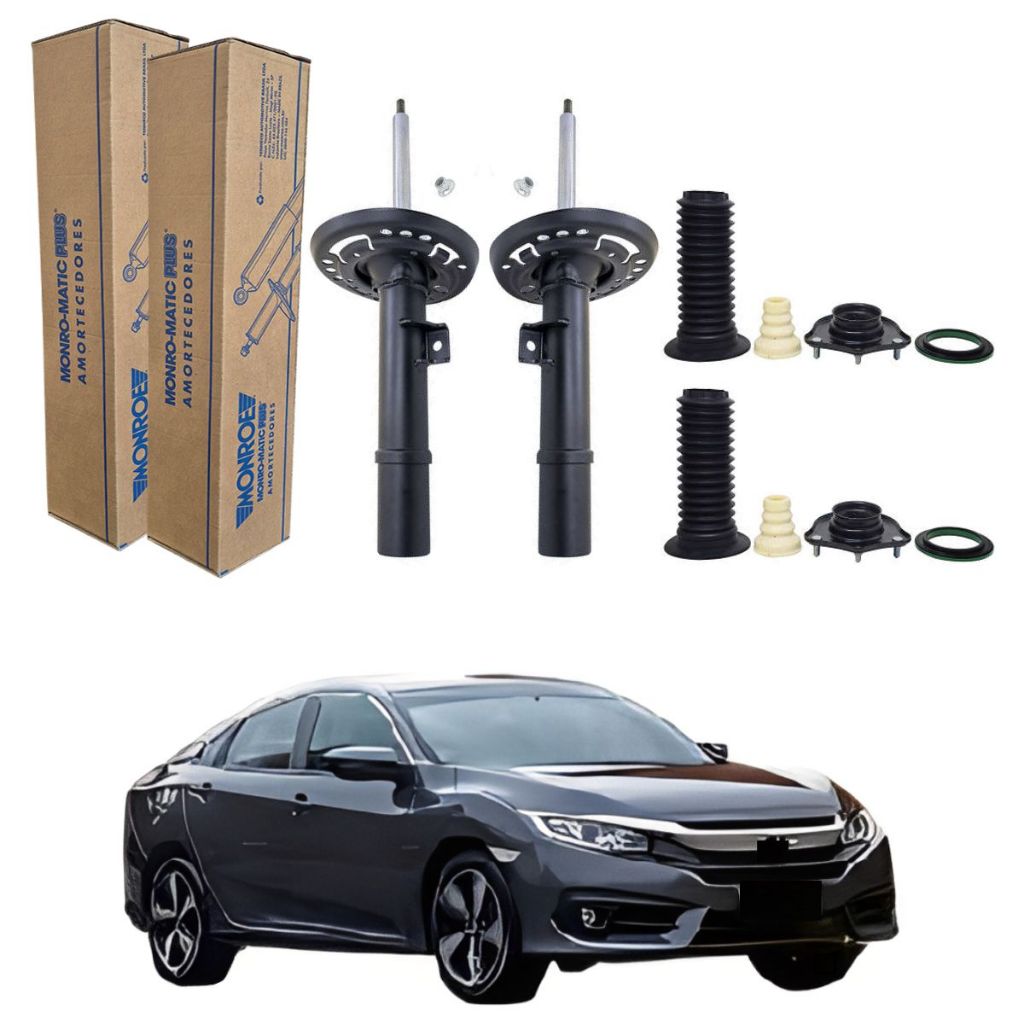 PAR AMORTECEDOR DIANTEIRO CIVIC G10 2017 A 2021 MONROE + KIT