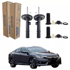 PAR AMORTECEDOR DIANTEIRO CIVIC G10 2017 A 2021 MONROE + KIT