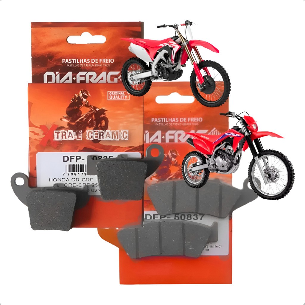 Pastilha Dianteira Traseira Freio Crf 250f Original Diafrag