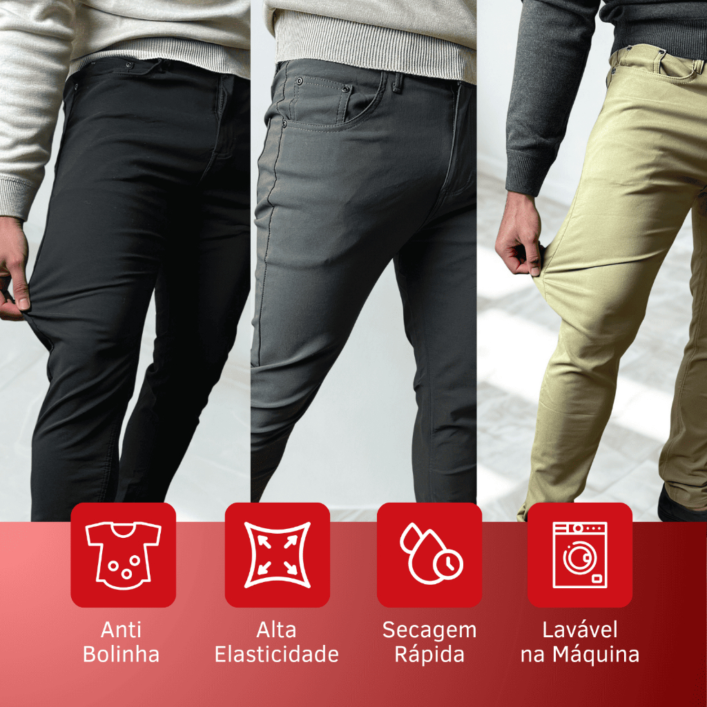 Calça Masculina Alfaiataria Slim Fit Elastano Tech Calça Jeans Skinny Masculina Calca Branca Masculina