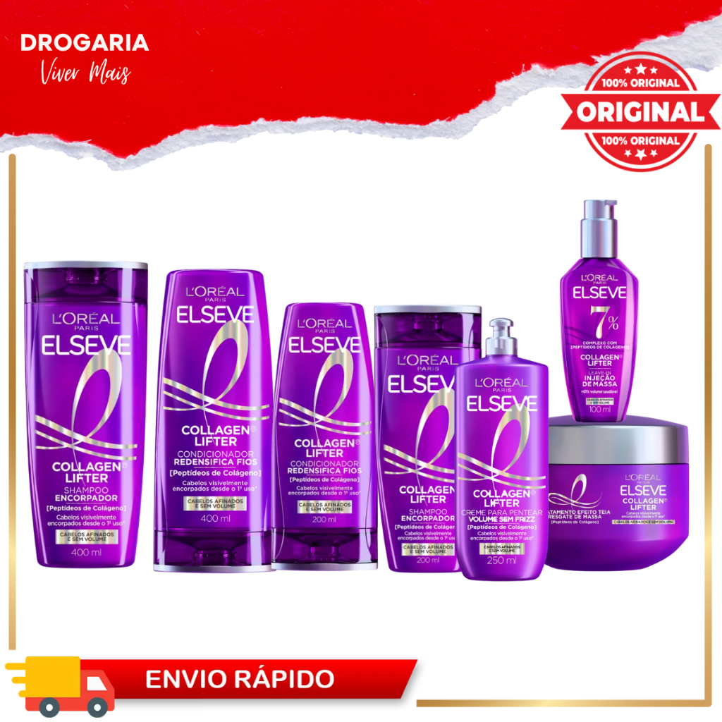 Kits Completo Novo Elseve Collagen Lifter - Escolha O Seu