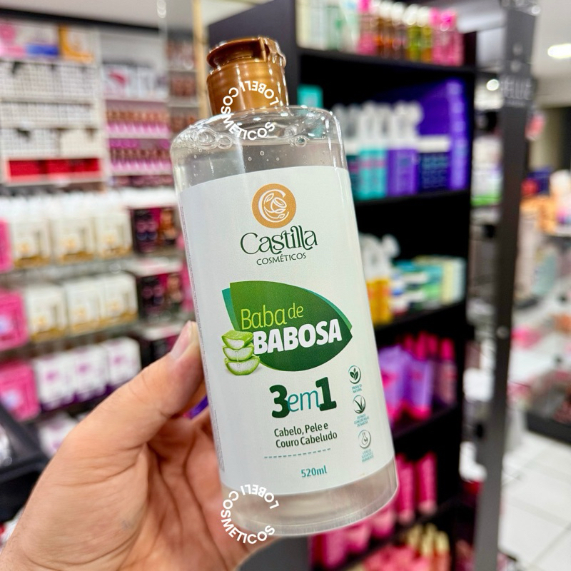 Baba de Babosa 520ml Extrato Natural Tratamento para Cabelos e Pele Aloe Vera Castilla em Oferta na Shopee
