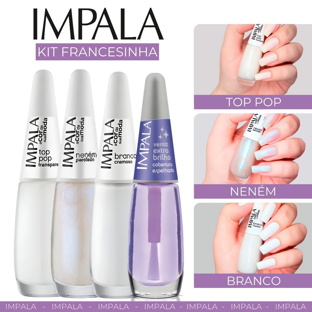 Esmaltes Francesinha Impala Esmaltes Atacado em Oferta na Shopee