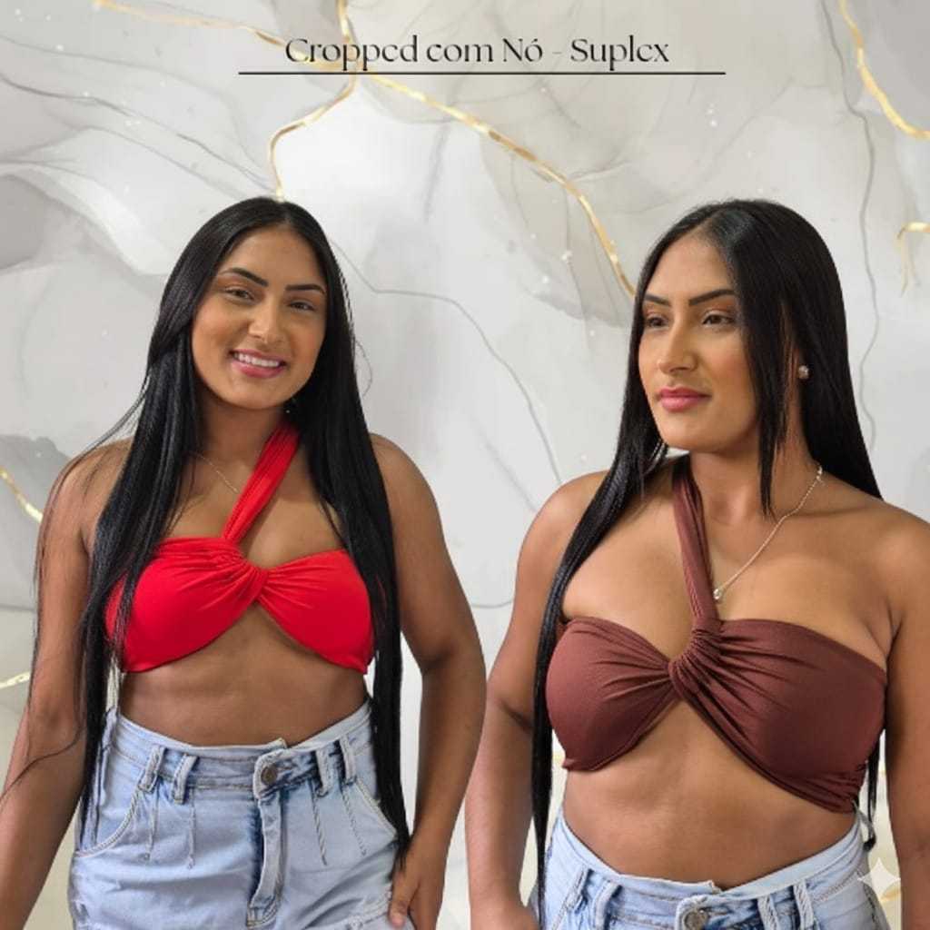 Cropped Nó Alça Unica Verâo Moda Praia Com Bojo Blogueira Influencier Gringa em Oferta na Shopee