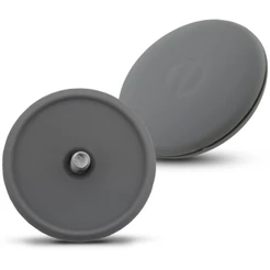 Par Botão Tapa Furo Manivela Porta Máquina Vidro Cinza Claro Universal