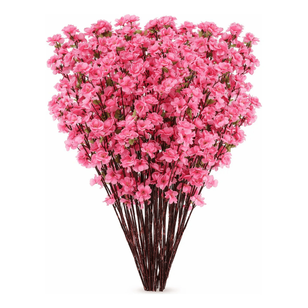 20 Galhos Flor De Cerejeira Pessegueiro Decoração Eventos