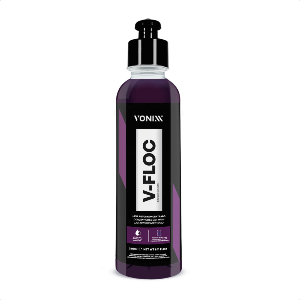 V-floc Vonixx 240ml Shampoo Automotivo Neutro Concentrado alto rendimento
