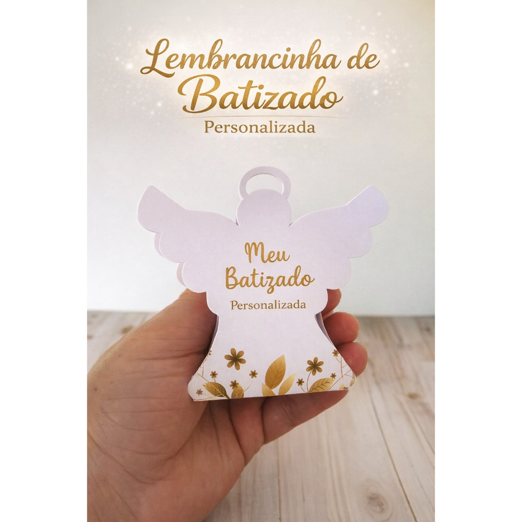 Lembrancinha Batizado Personalizada Anjo | Caixa para Primeira Comunhão e Eucaristia