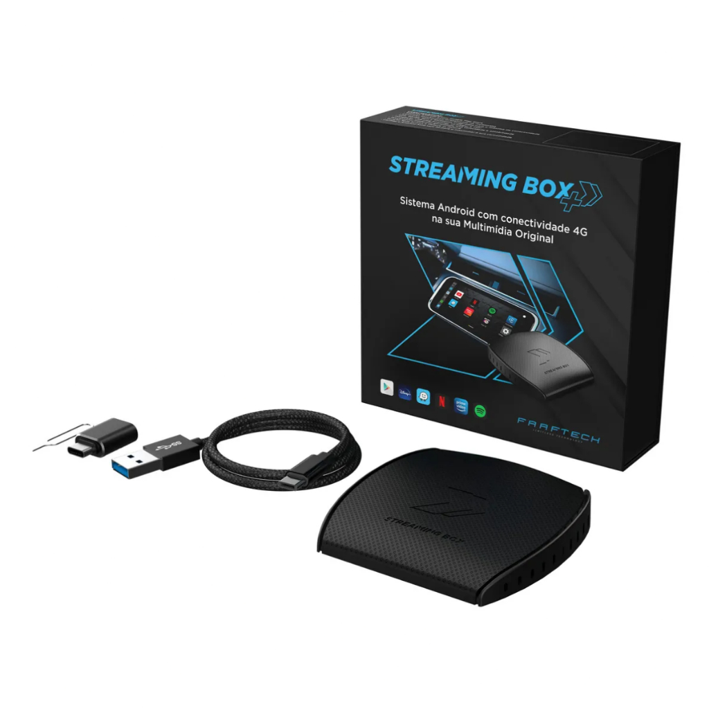 Streaming Box Para Carros Com Sistema Carplay Faaftech 4GB de Ram + 64 GB memória em Oferta na Shopee