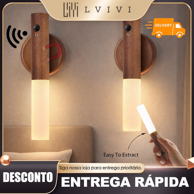 Lâmpada de parede magnética recarregável com sensor LED inteligente ou lâmpada de cabeceira Home MT253 ( 6 )
