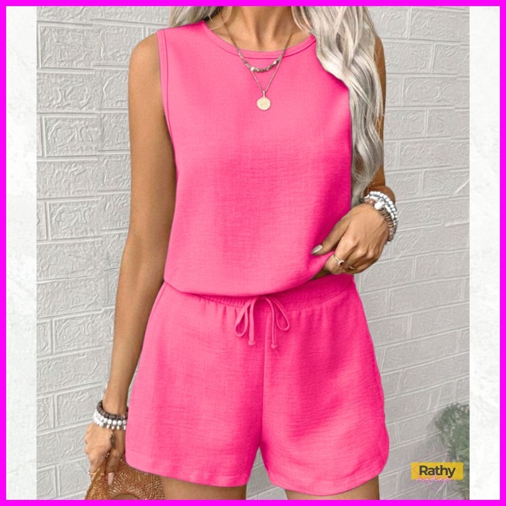 Conjunto Feminino Varias Cores Lançamento Verão Short e Blusa