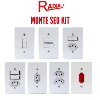 Radial Linha Gelo Tomada Interruptor 4x2 10A/20A Tomadas Simples 10a tomada 20a Tomada Com Apagador