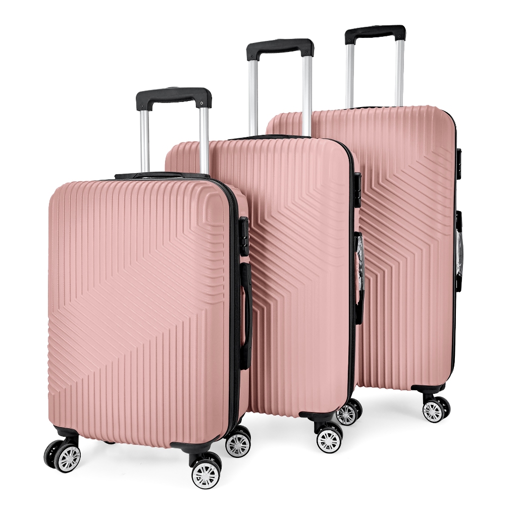 Kit 3 Malas de Viagem Rígidas ABS | P, M e G | Rodas 360°