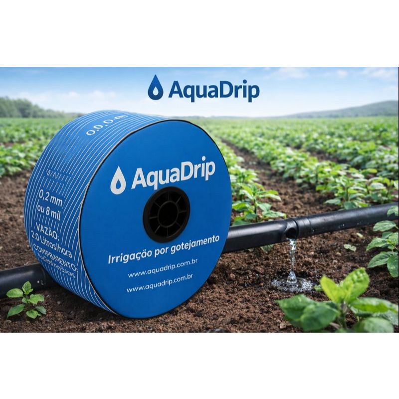 Tubo gotejador Aquadrip Fita gotejadora Mangueira irrigação por gotejamento 1.000 metros