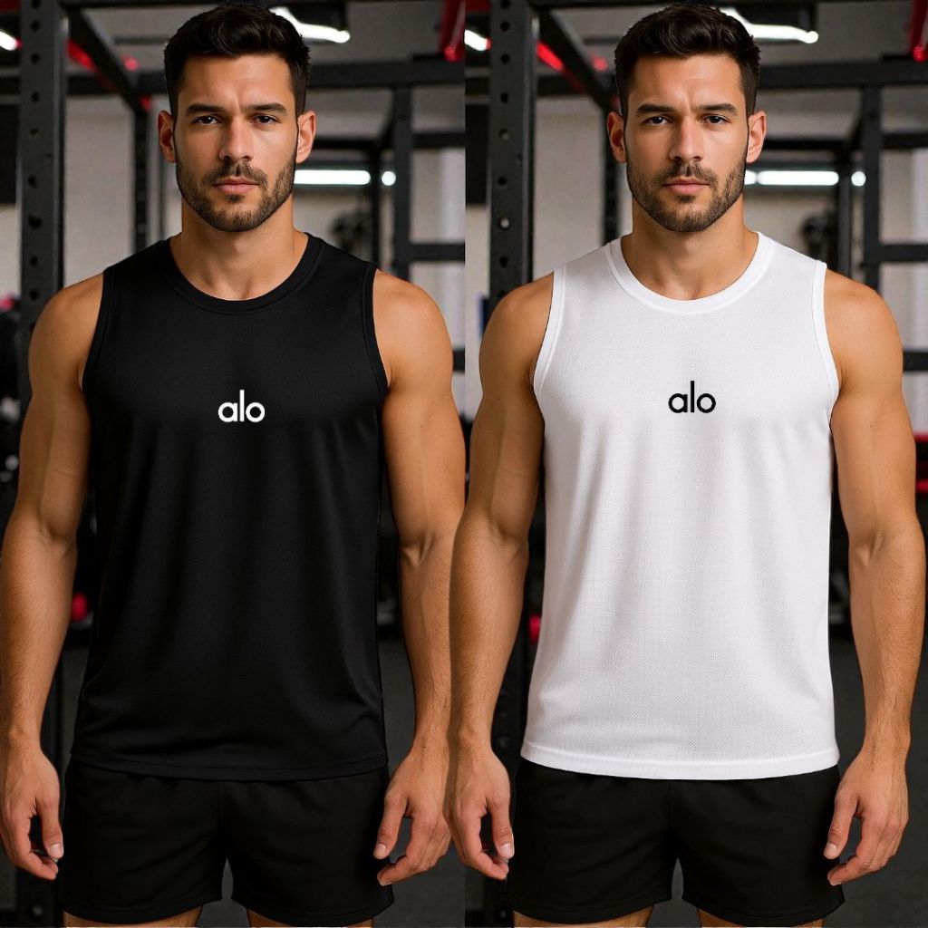 Kit Regata Masculino Dry Fit 2 Unidades Esportiva Camiseta Sem Manga Respirável