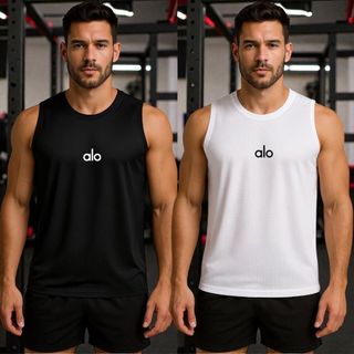 Kit Regata Masculino Dry Fit 2 Unidades Esportiva Camiseta Sem Manga Respirável