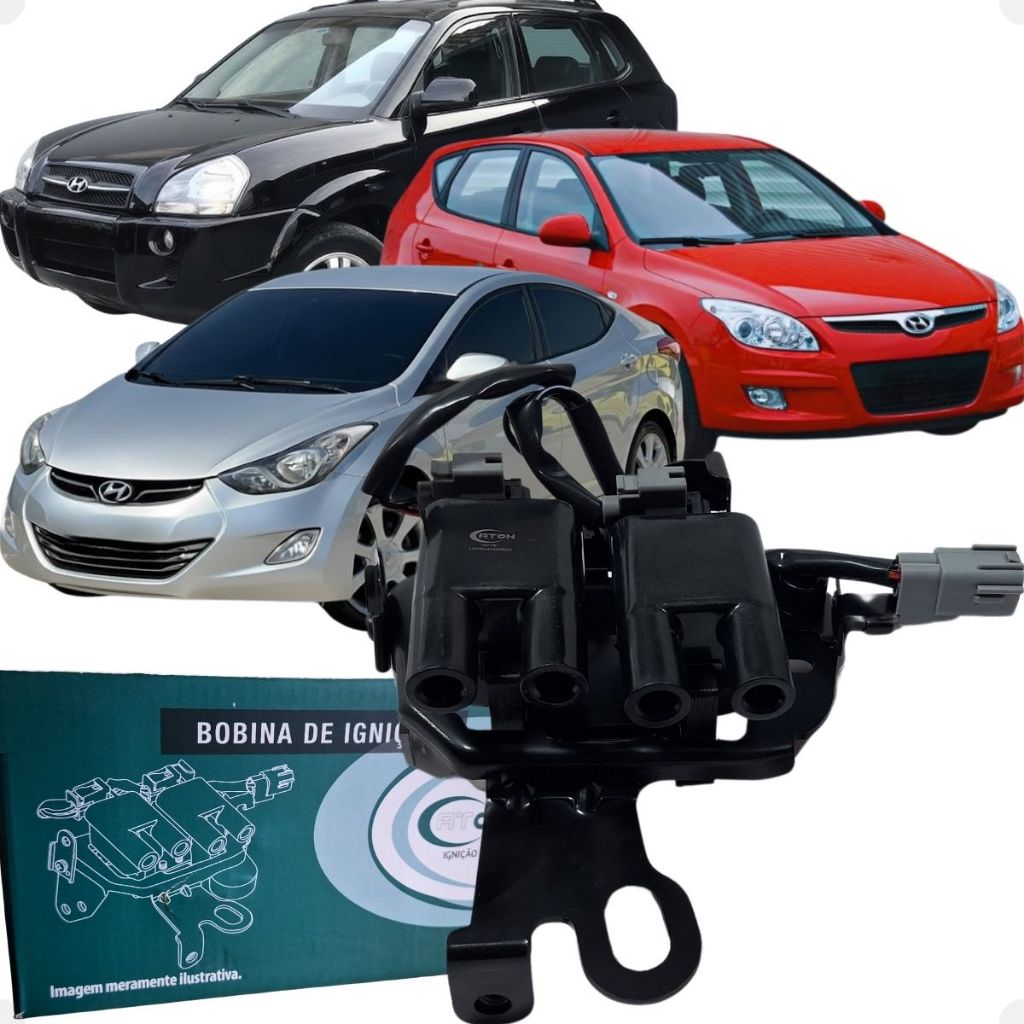 Bobina De Ignição Para o I30 Tucson Elantra Sportage Cerato Carens 2.0 16v 2005 2006 2007... 3 Pinos em Oferta na Shopee