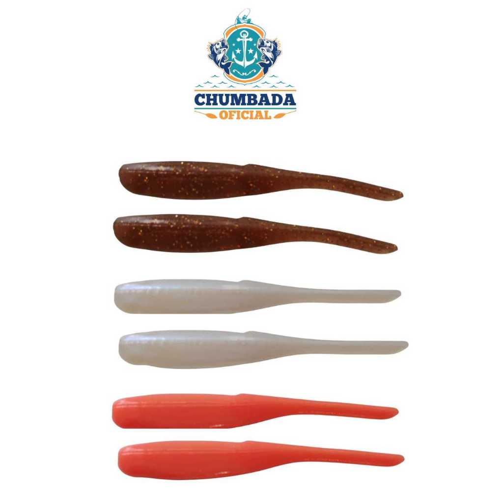 Kit 6 Iscas 7cm Easy Drift Shad Soft Bait Drop Shot Offset em Oferta na Shopee