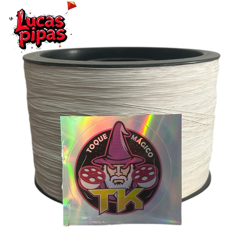 Linha TK Fio 10 3Passes Lisa Emborrachada 3000 Jardas para Pipa