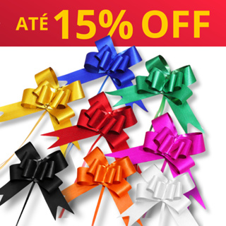 LAÇO FÁCIL MÁGICO LISO 12X240MM PEQUENO |  PACOTE C/ 100 UN – DECORATIVO PARA PRESENTE PARA PÁSCOA em Oferta na Shopee