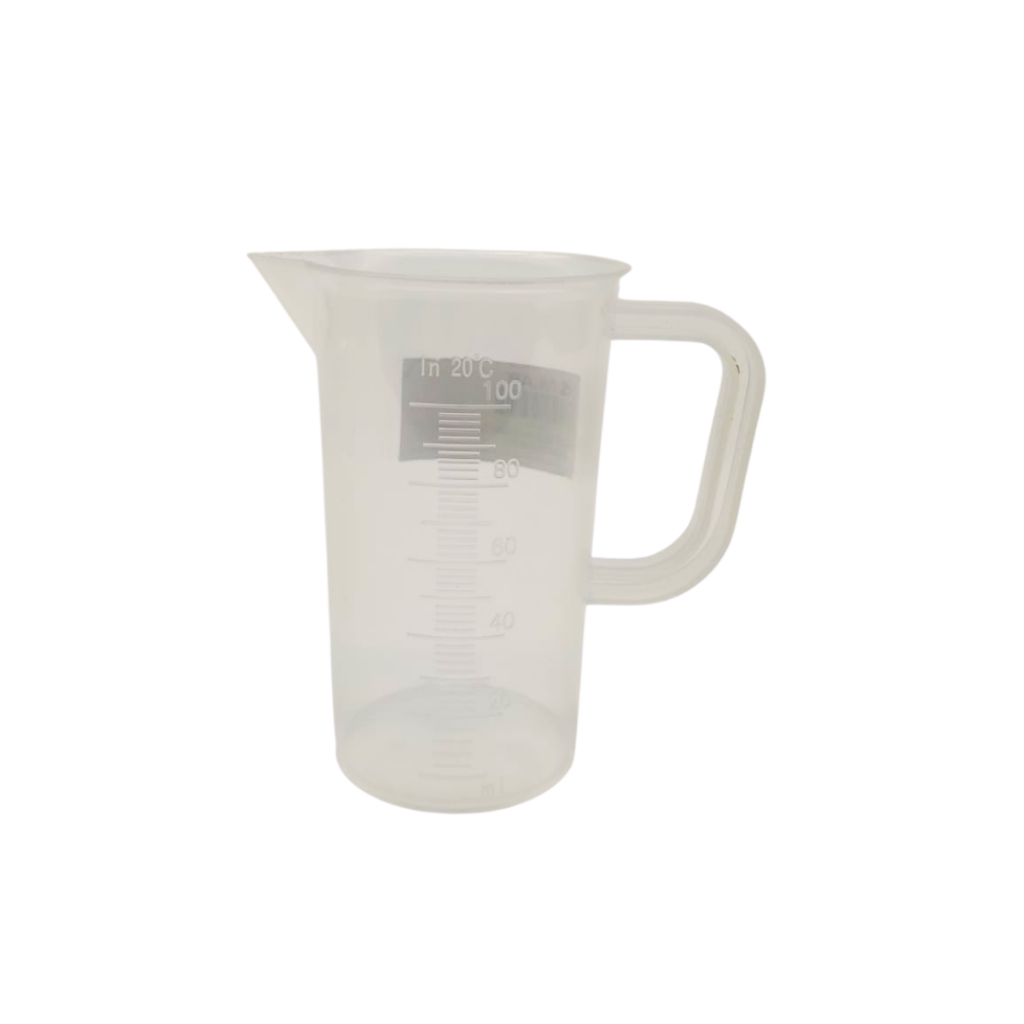 Jarra (Copo) Becker Medidor 100Ml Graduado Em Alto Relevo Com Alça