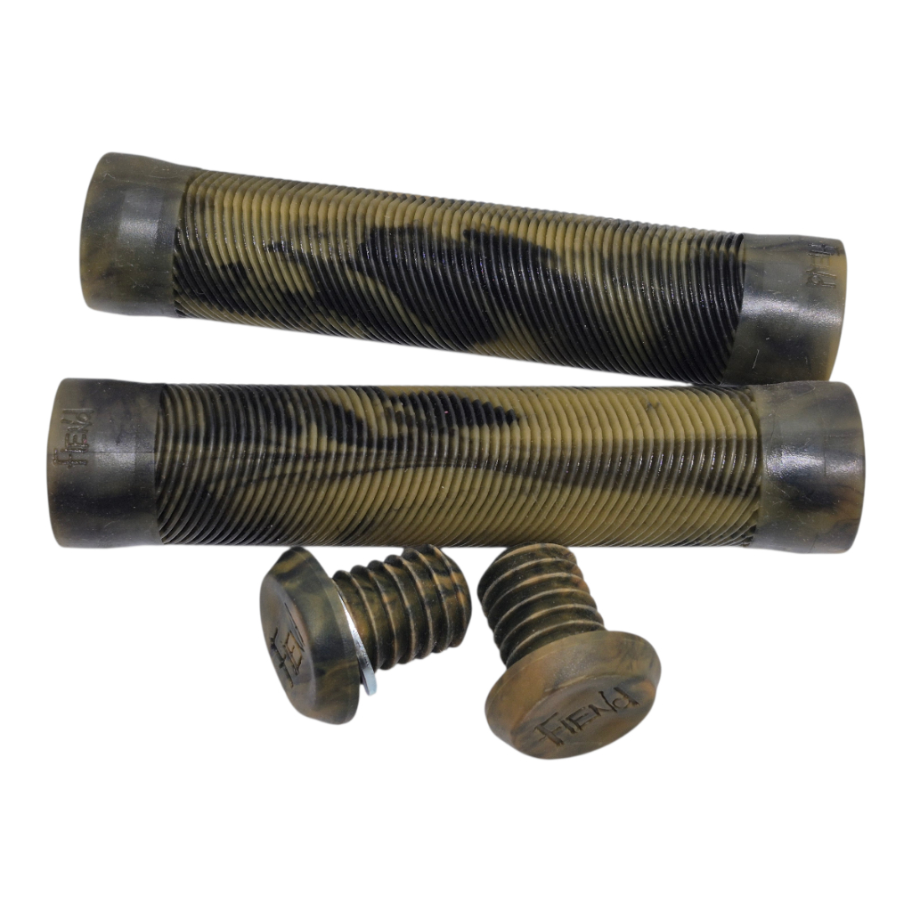 Manopla Fiend Bmx Team 150mm S/ Flange C/ Tampa Preto Gum