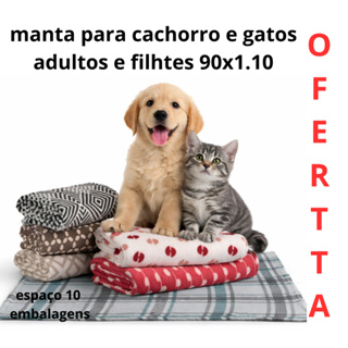 1, 2 ou 3 Cobertor Manta PET Microfibra TOQUE MACIO 90x110cm GRANDE - Cores Sortidas para cachorros e gatos em Oferta na Shopee