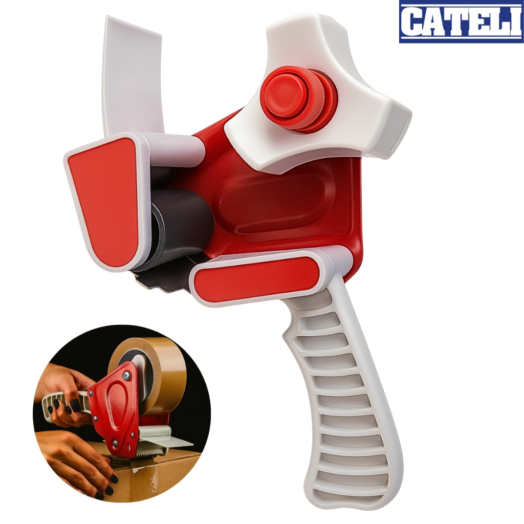 Aplicador Dispenser De Fita Adesiva Larga Suporte Durex 50mm Empacotamento Profissional Lacradora Caixas Pacotes em Oferta na Shopee