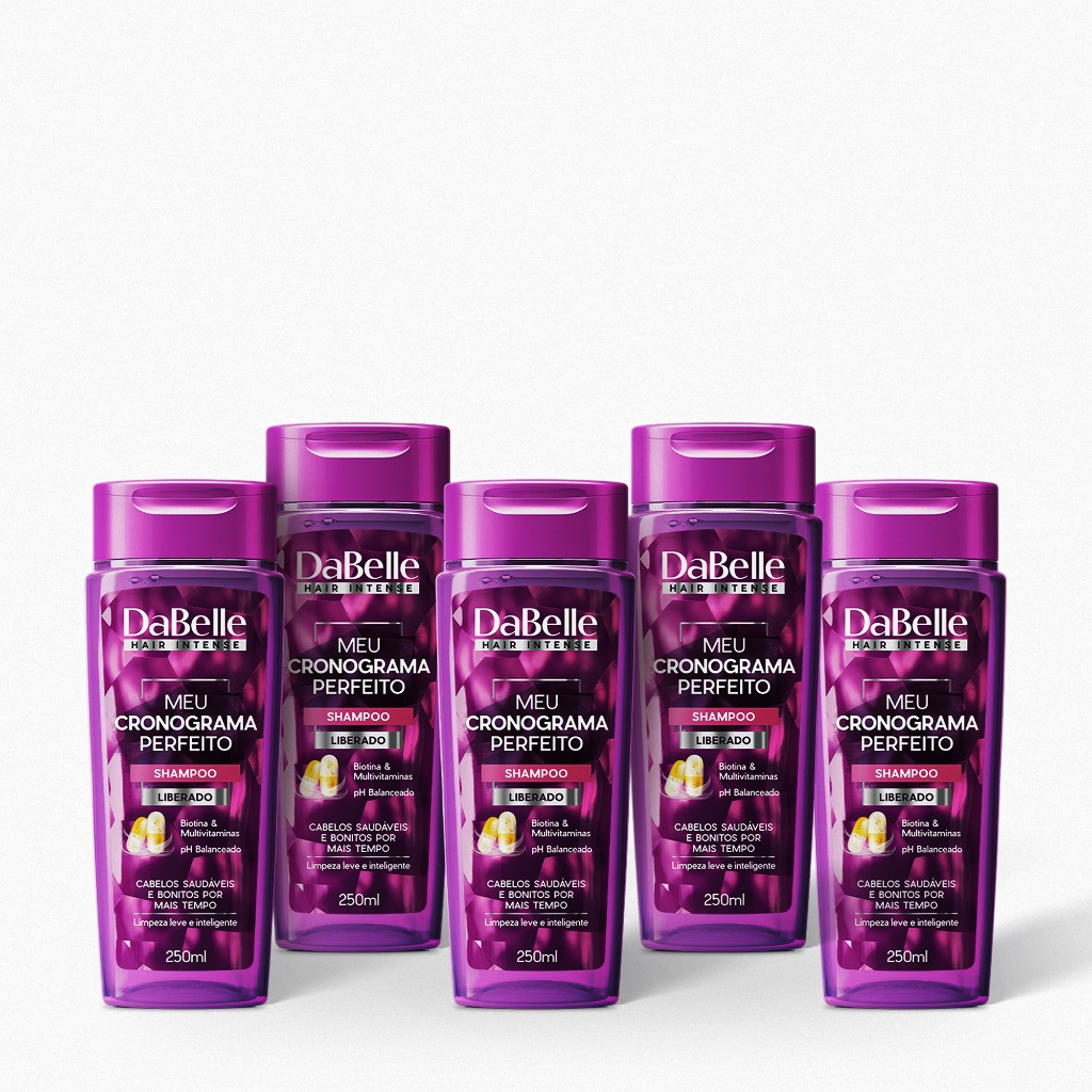 Combo 5 Shampoos Meu Cronograma Perfeito - Dabelle Hair em Oferta na Shopee