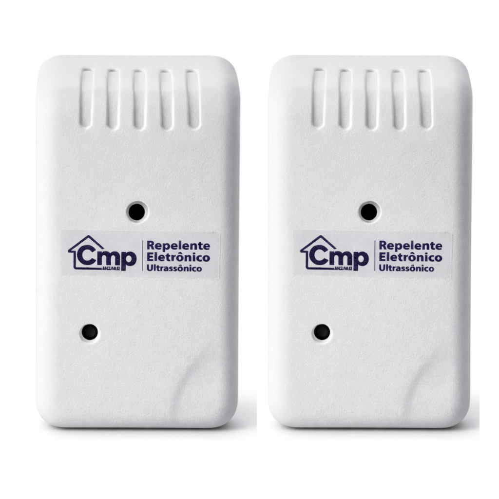 Kit Com 2 Repelentes Eletrônicos Ultrassônicos CMP Rome Bivolt Repele Mosca Pernilongos Baratas Morcegos