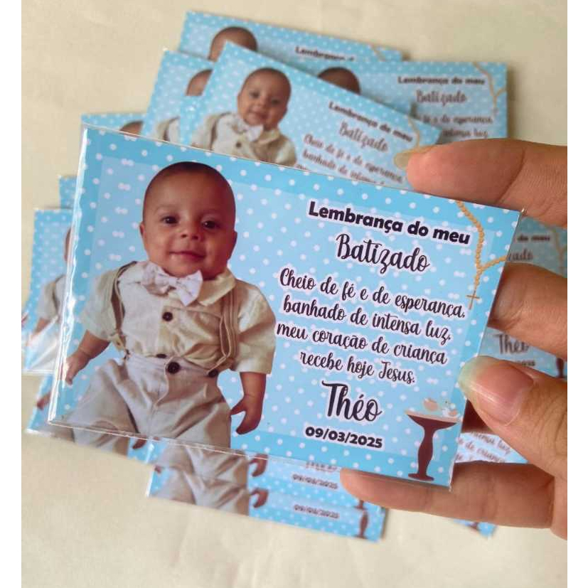 Foto Imã lembrancinha de Batizado com 10/20/30 unidades - caixinha personalizada – lembrancinha personalizada