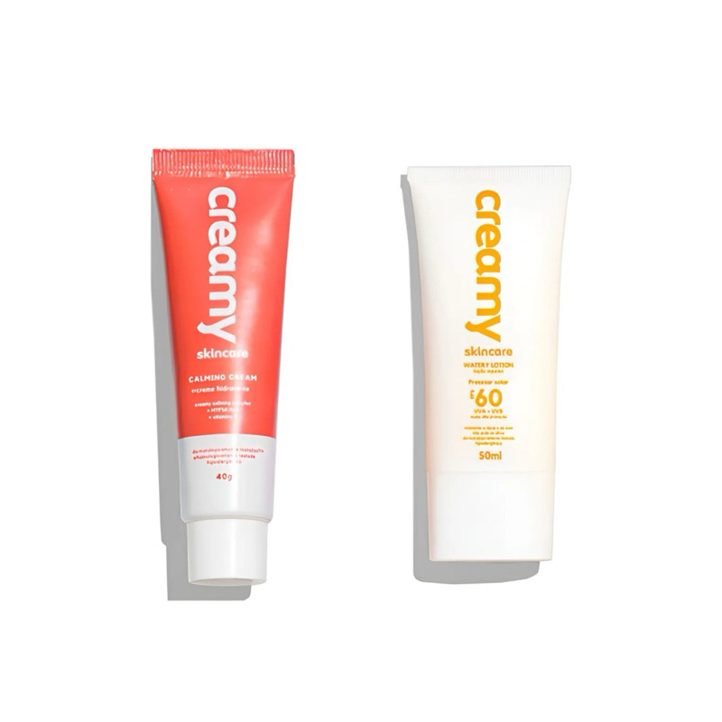 Kit DUO creamy skincare calming cream 40g + protetor solar FPS60 50ml